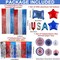 250th Anniversary USA Patriotic Party Supplies Set - 4th of July Independence Day Decorations with Hanging Paper Fans, Foil Fringe Curtains, Table Skirt & USA Flag Foil Balloon - 2026 Sestercentennial America Decor